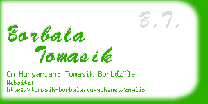 borbala tomasik business card